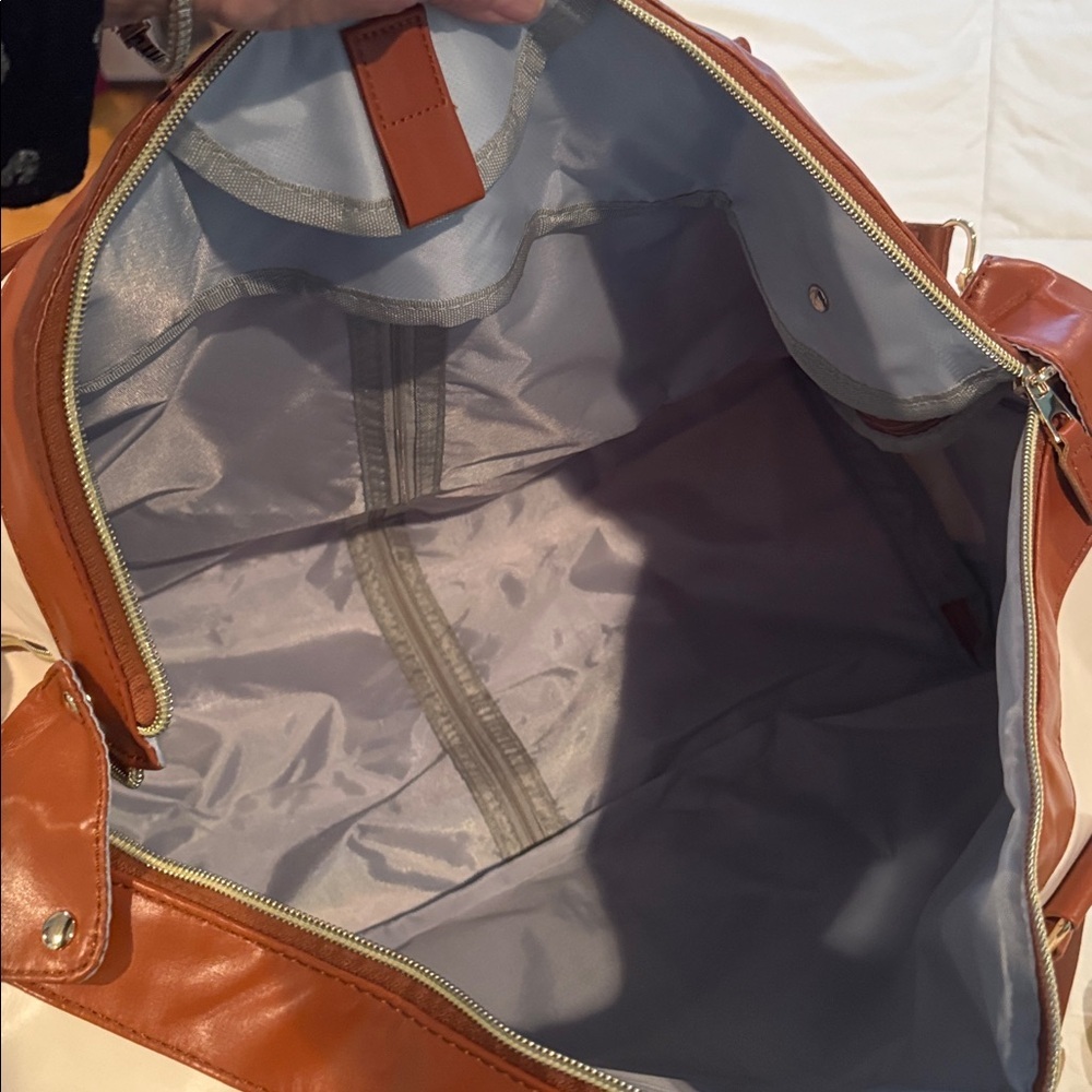Emmafy NWOT 🔥sale🔥travel smart garment bag in cream and brown - Picture 8 of 15